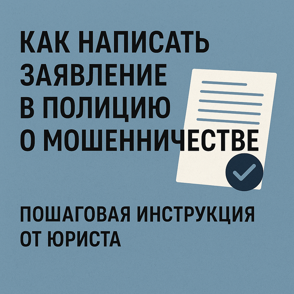 Как написать заявление в полицию